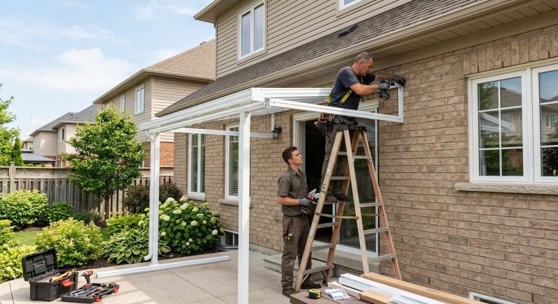 Aluminum Awning Installation in Marin County, CA
