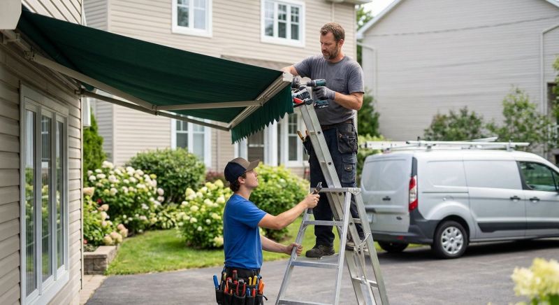 Fabric Awning Installation in Sonoma County, CA