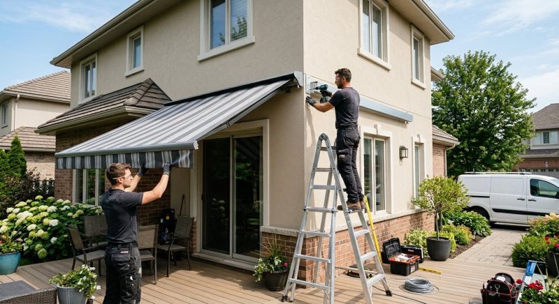 Fabric Awning Installation in Marin County, CA