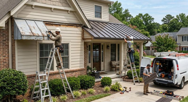 Metal Awning Installation in Sonoma County, CA