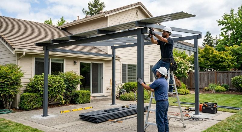 Metal Patio Cover Installation in Santa Rosa, CA